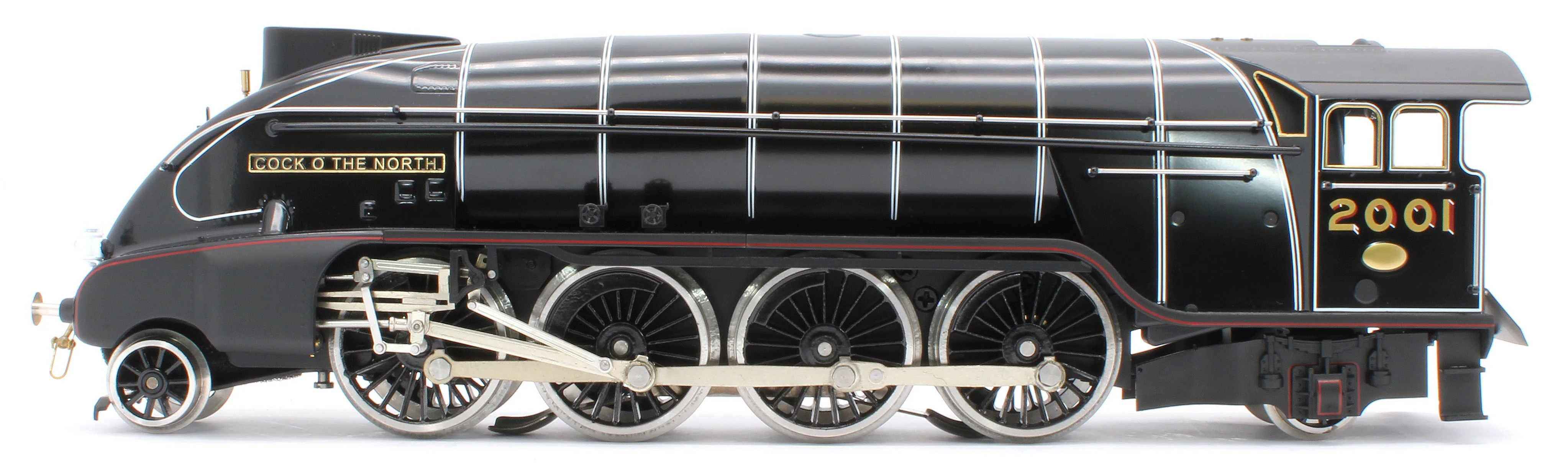 E/36-B4-CN P2 Class Streamlined "Cock O The North" 2-8-2 LNER Lined Gloss Black No. 2001 Steam Locomotive - Image 5