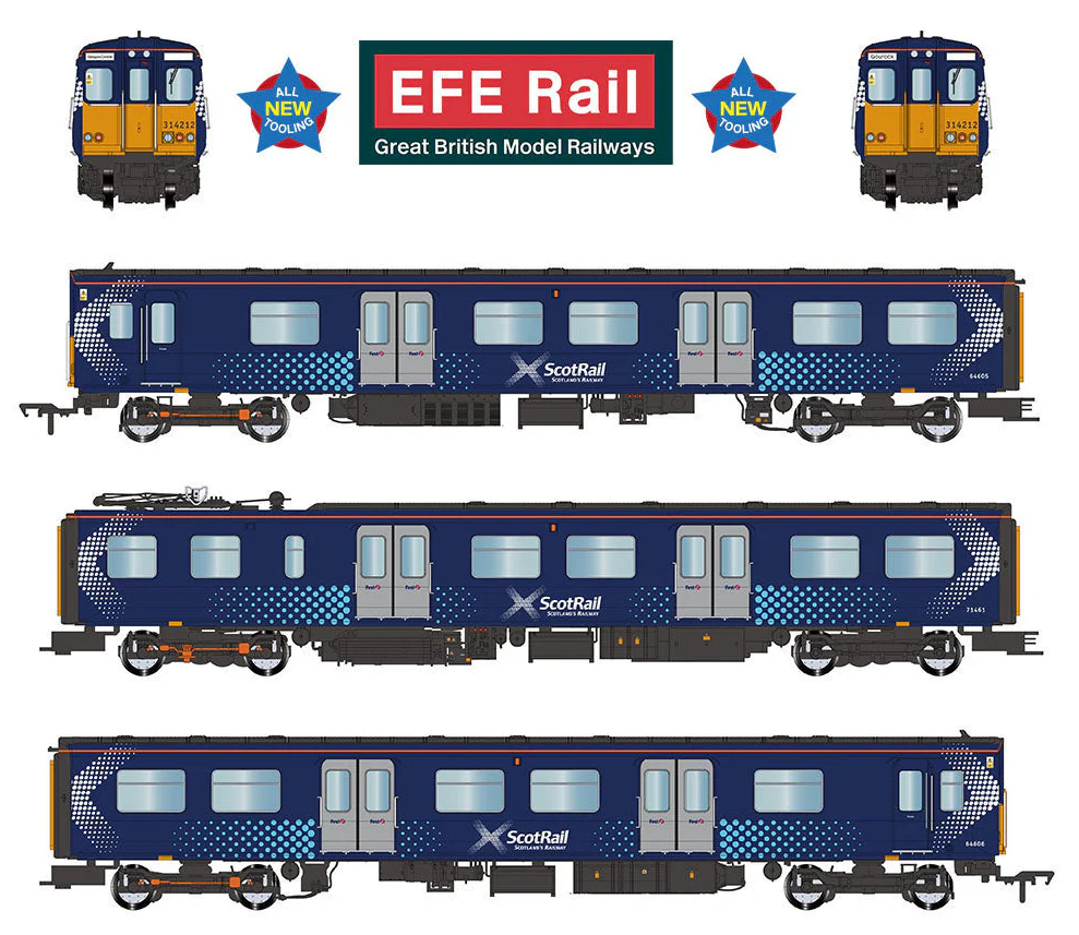 Class 314 3-Car EMU 314212 ScotRail Saltire