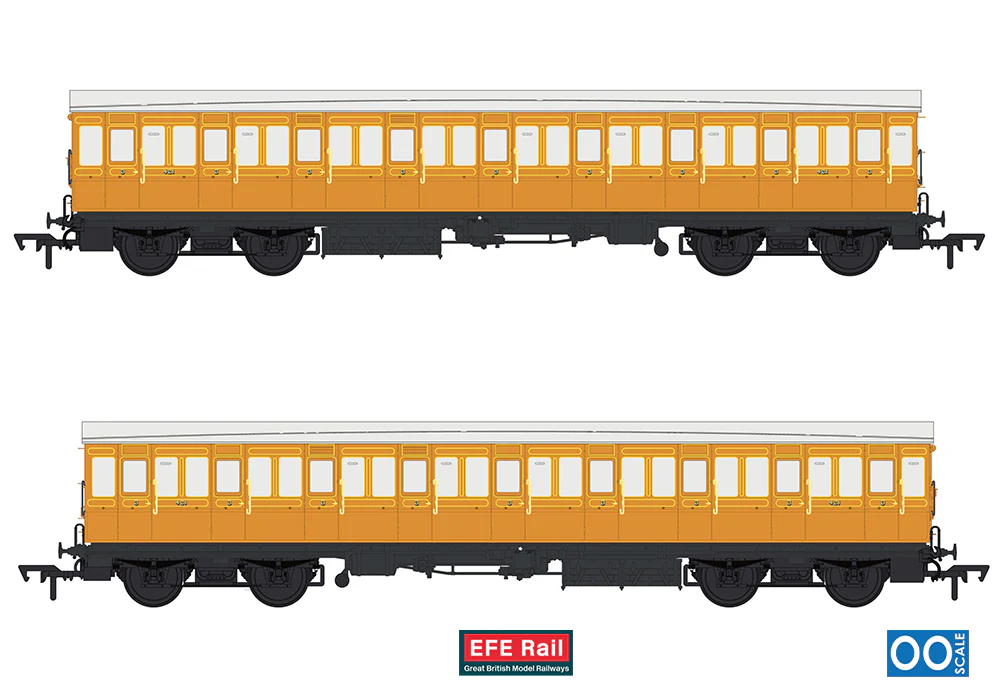 54ft non-Corridor Third Lined Teak No.421