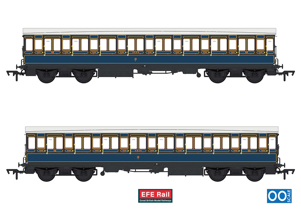 54ft non-Corridor Third S&DJR Lined Blue No.42