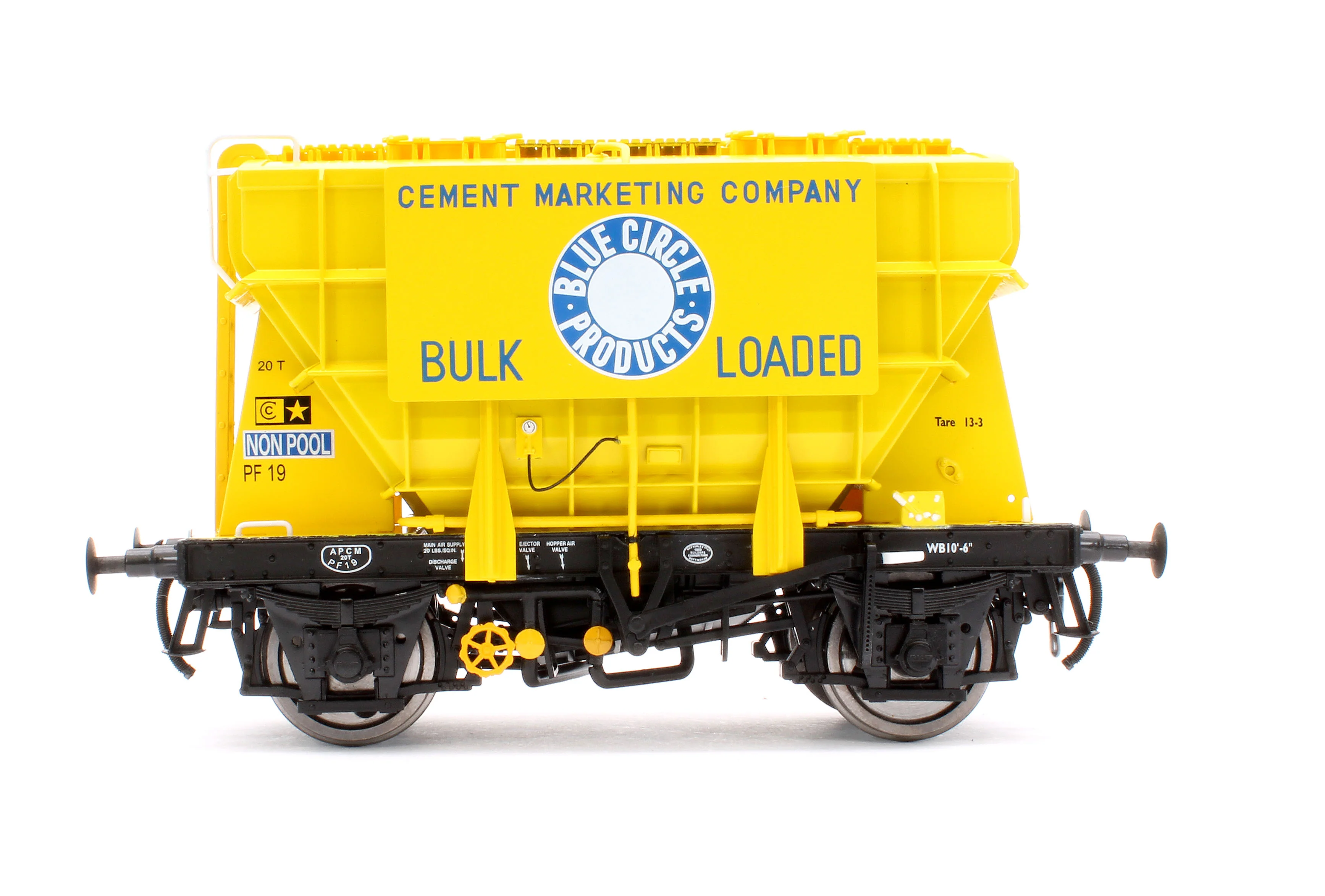Presflo Wagon 'Blue Circle' Yellow PF12 (Pre-TOPS) - Image 2