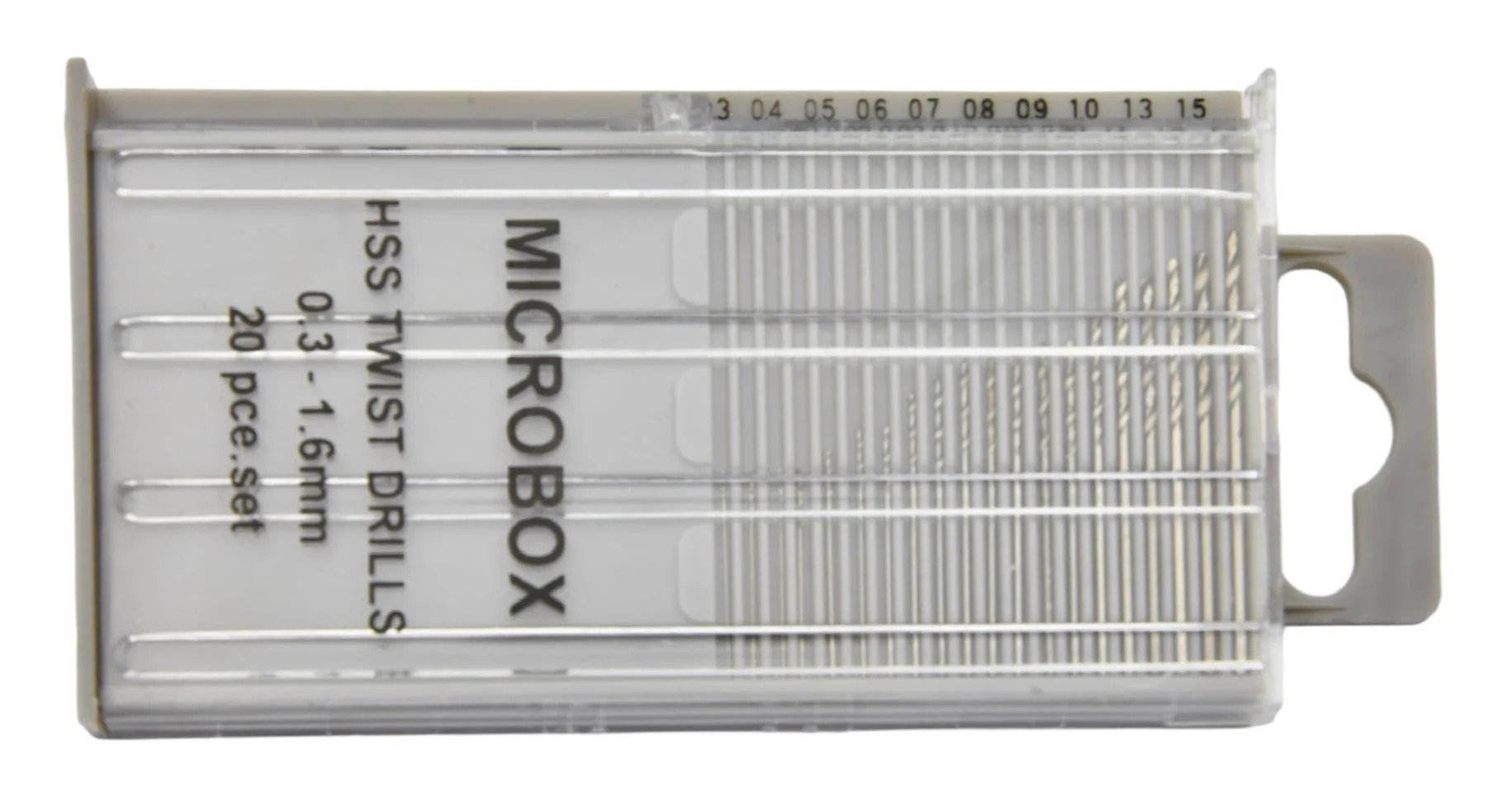 20PC HSS Drill Set 0.3-1.6MM Microbox