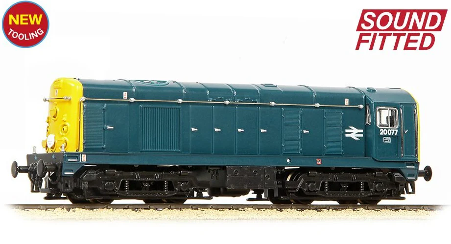 371-032BSF Class 20/0 Disc Headcode & Tablet Catcher Recess 20077 BR Blue Diesel Locomotive - DCC Sound - Image 5