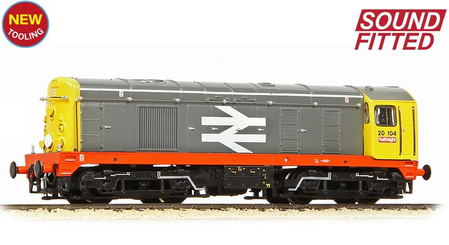 371-039ASF Class 20/0 Disc Headcode 20104 BR Railfreight (Red Stripe) Diesel Locomotive - DCC Sound - Image 5