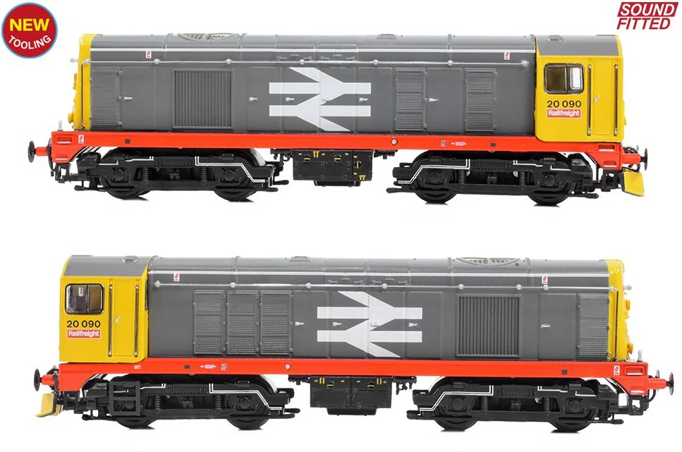 371-039SF Class 20/0 Disc Headcode 20090 BR Railfreight (Red Stripe) Diesel Locomotive - DCC Sound - Image 4