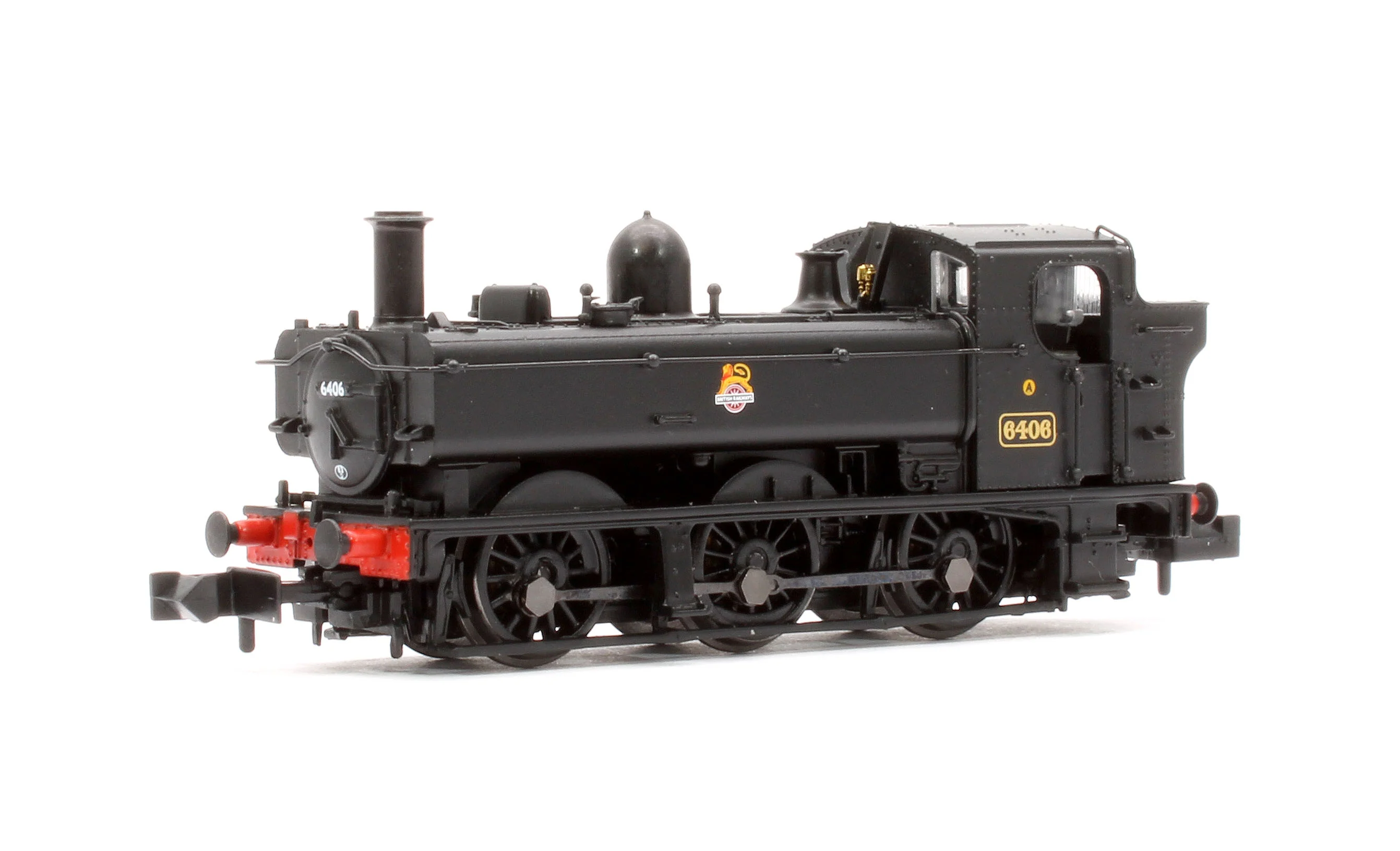 371-986B GWR 64XX Pannier Tank 6406 BR Black (Early Emblem) Steam Locomotive
