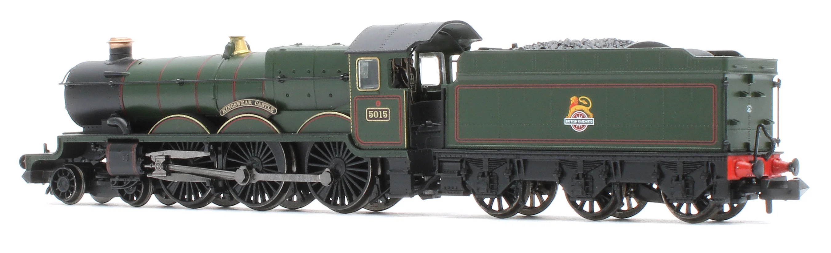GWR 4073 'Castle' 5015 'Kingswear Castle' BR Lined Green (Early Emblem) Steam Locomotive - DCC Sound - Image 3