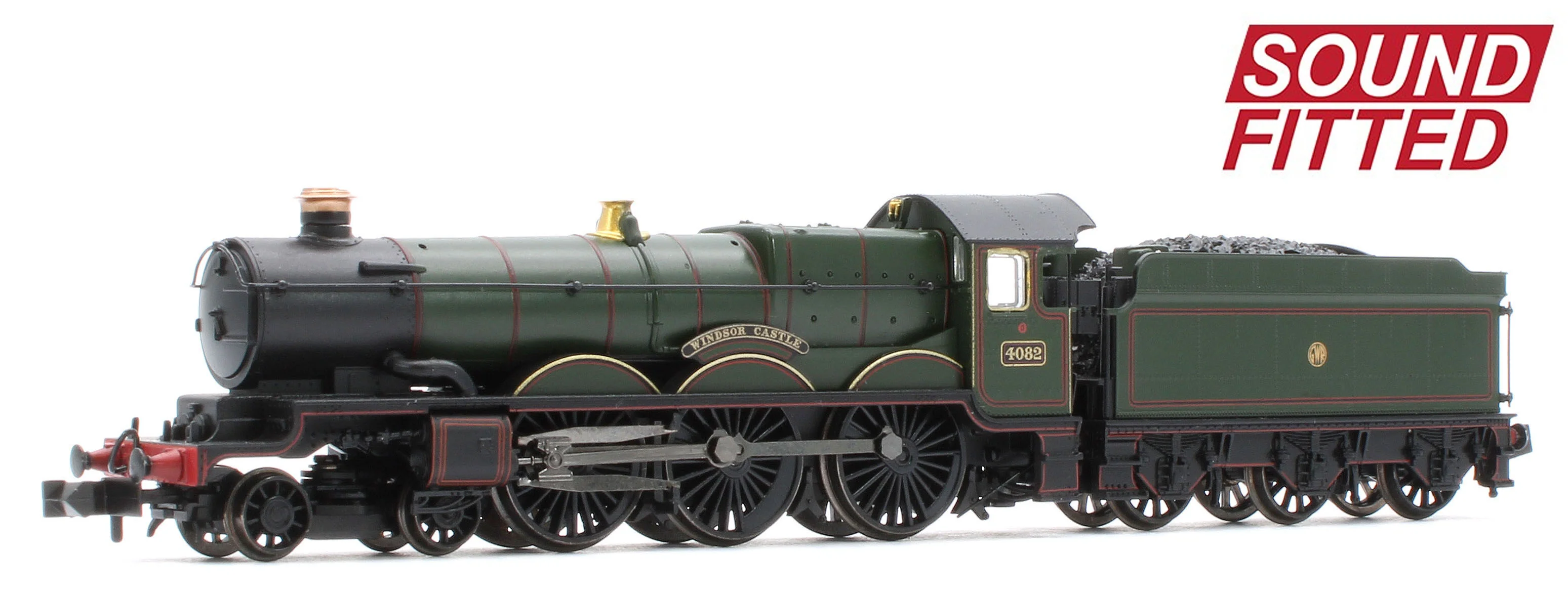 GWR 4073 'Castle' 4082 'Windsor Castle' GWR Lined Green (Shirtbutton) Steam Locomotive - DCC Sound