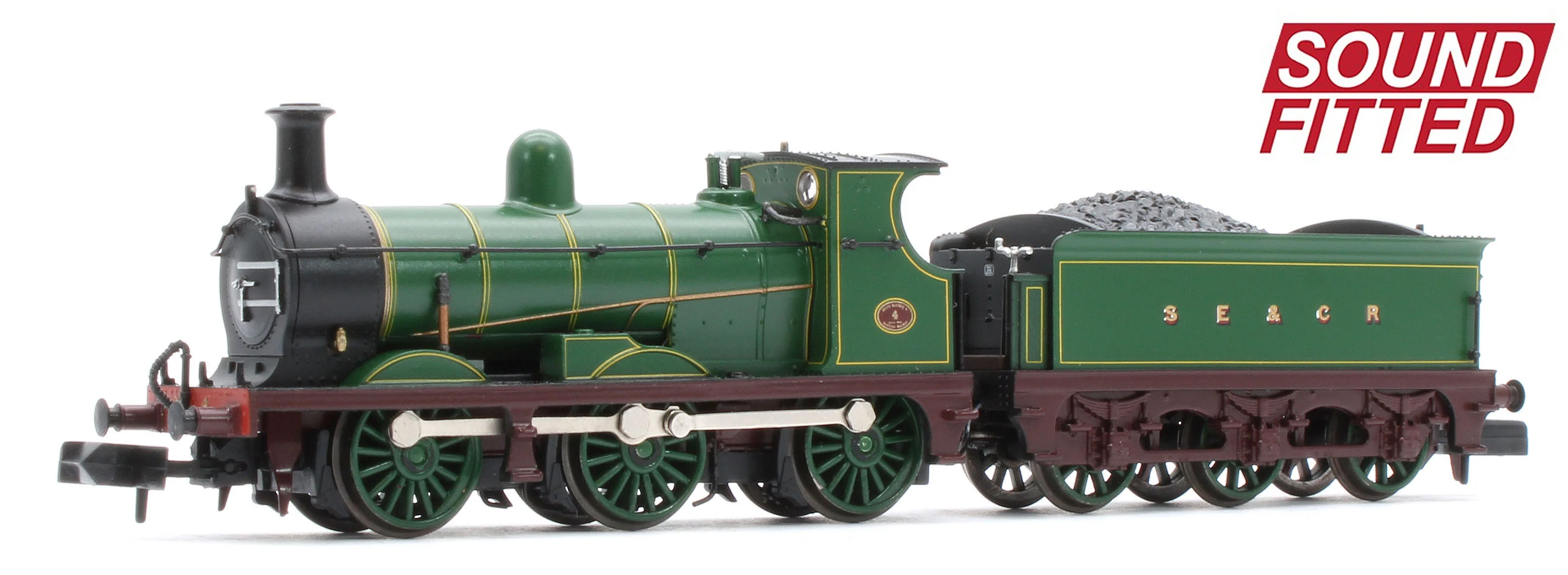 SE&CR C Class 4 SE&CR Lined Green (Simplified) Steam Locomotive - DCC Sound