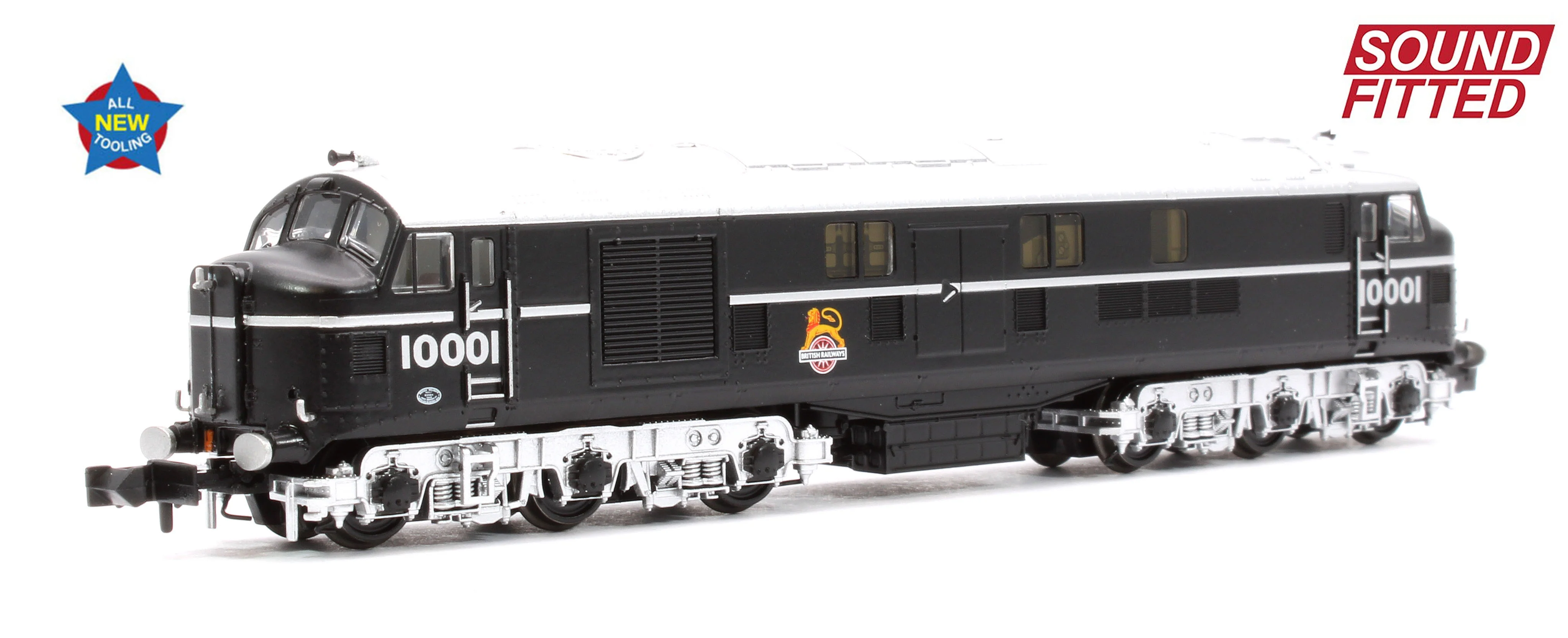 372-913SF LMS 10001 BR Black (Early Emblem) Diesel Locomotive - DCC Sound