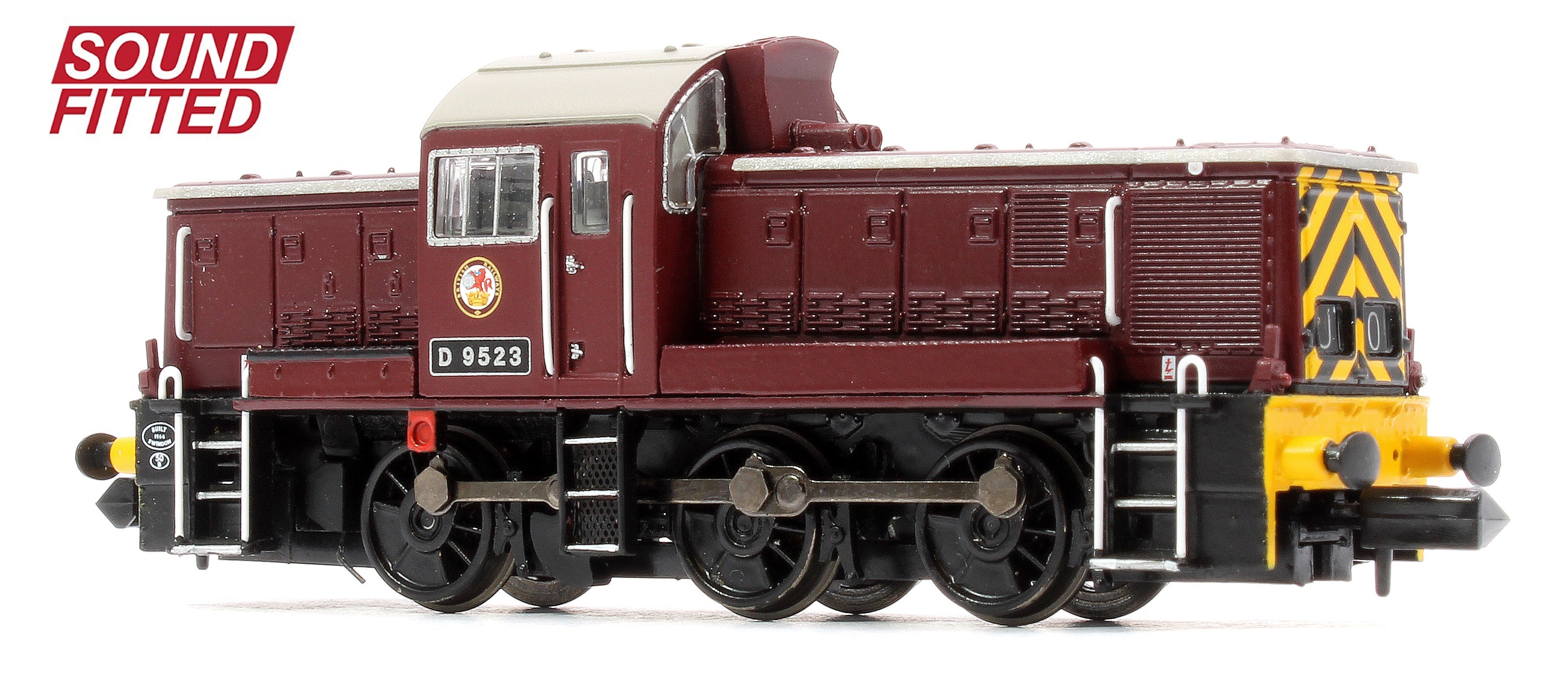 Class 14 D9523 BR Maroon (Wasp Stripes) Diesel Locomotive - DCC Sound - Image 2