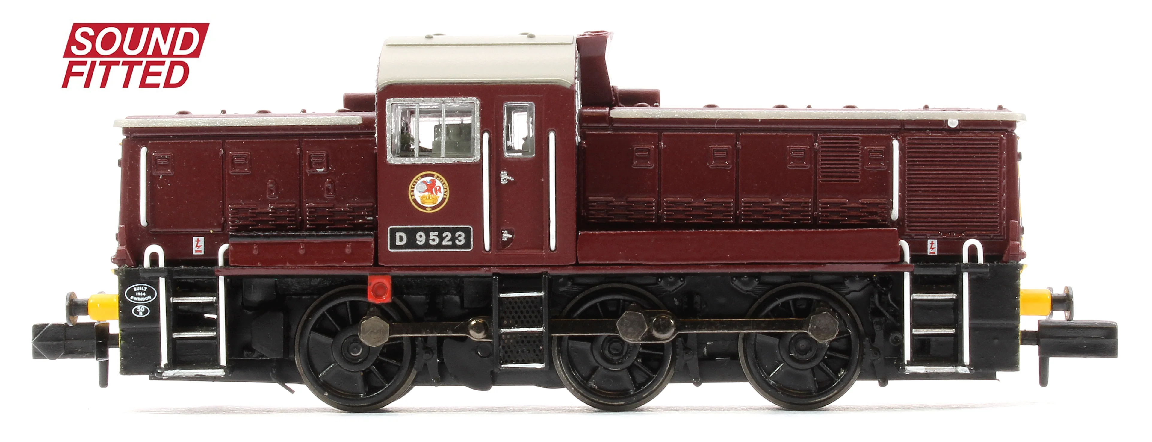 Class 14 D9523 BR Maroon (Wasp Stripes) Diesel Locomotive - DCC Sound - Image 5