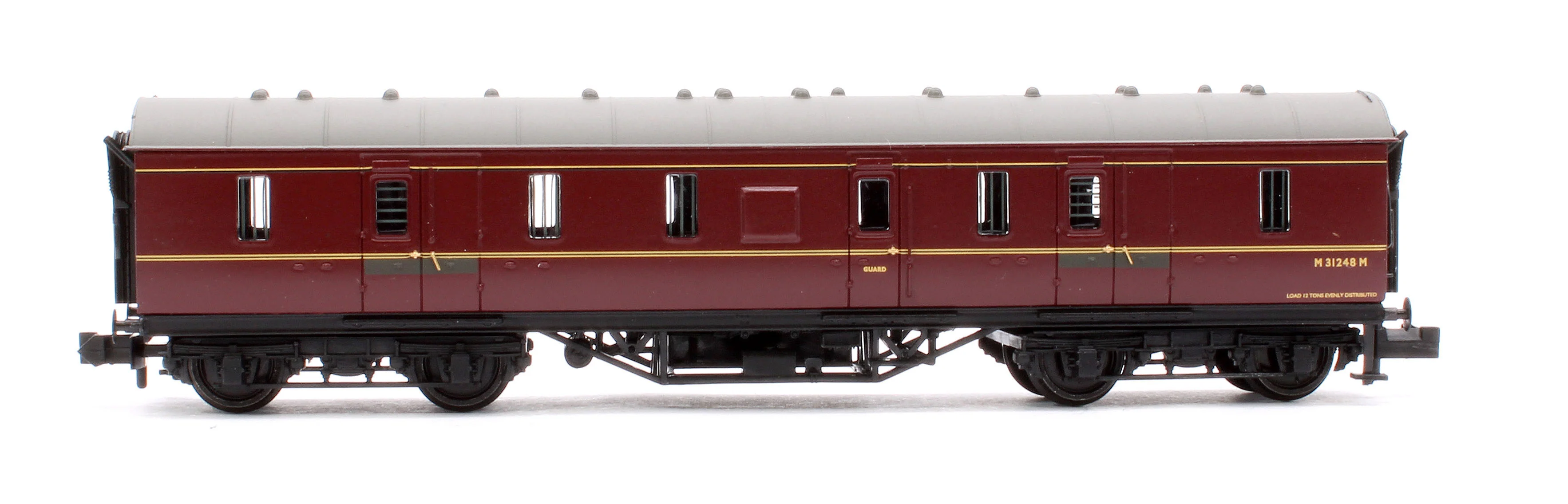 374-889A LMS Stanier 50ft Full Brake BR Maroon No.M31248M - Image 2