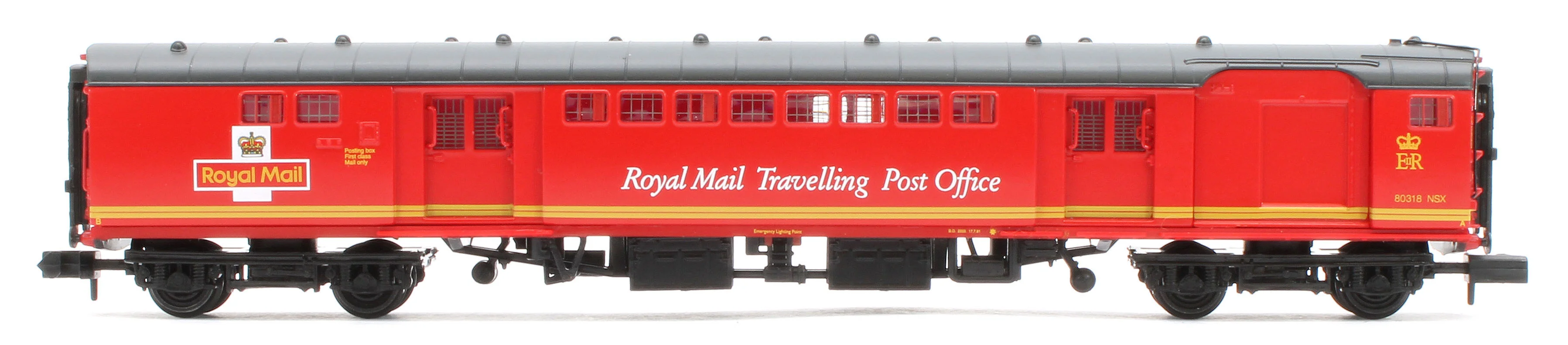 BR Mk1 POS Post Office Sorting Van Royal Mail Travelling Post Office Red No.80318 - Image 2