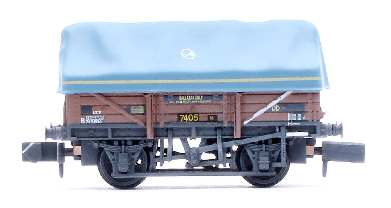 5 Plank China Clay 3-Wagon Pack BR Bauxite (TOPS) with Tent Canopy No.B743029, B743367 & B743806 - Weathered - Image 7