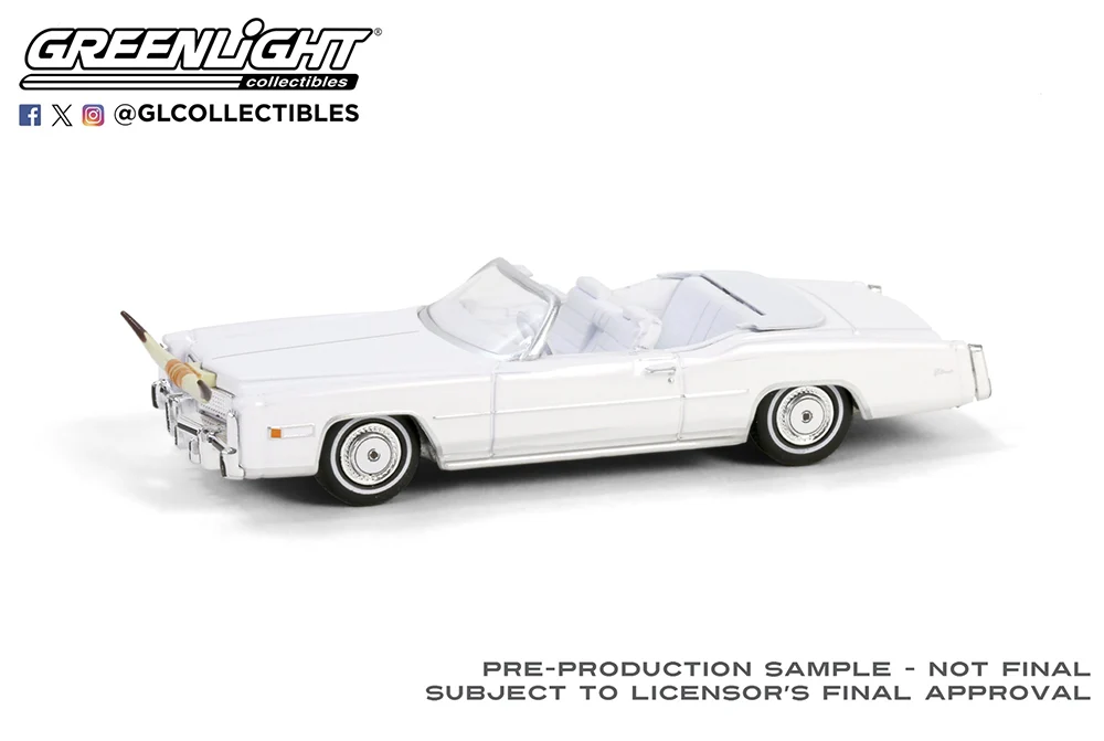 1976 Cadillac Eldorado Convertible-White With Bull Horns Hood Ornament