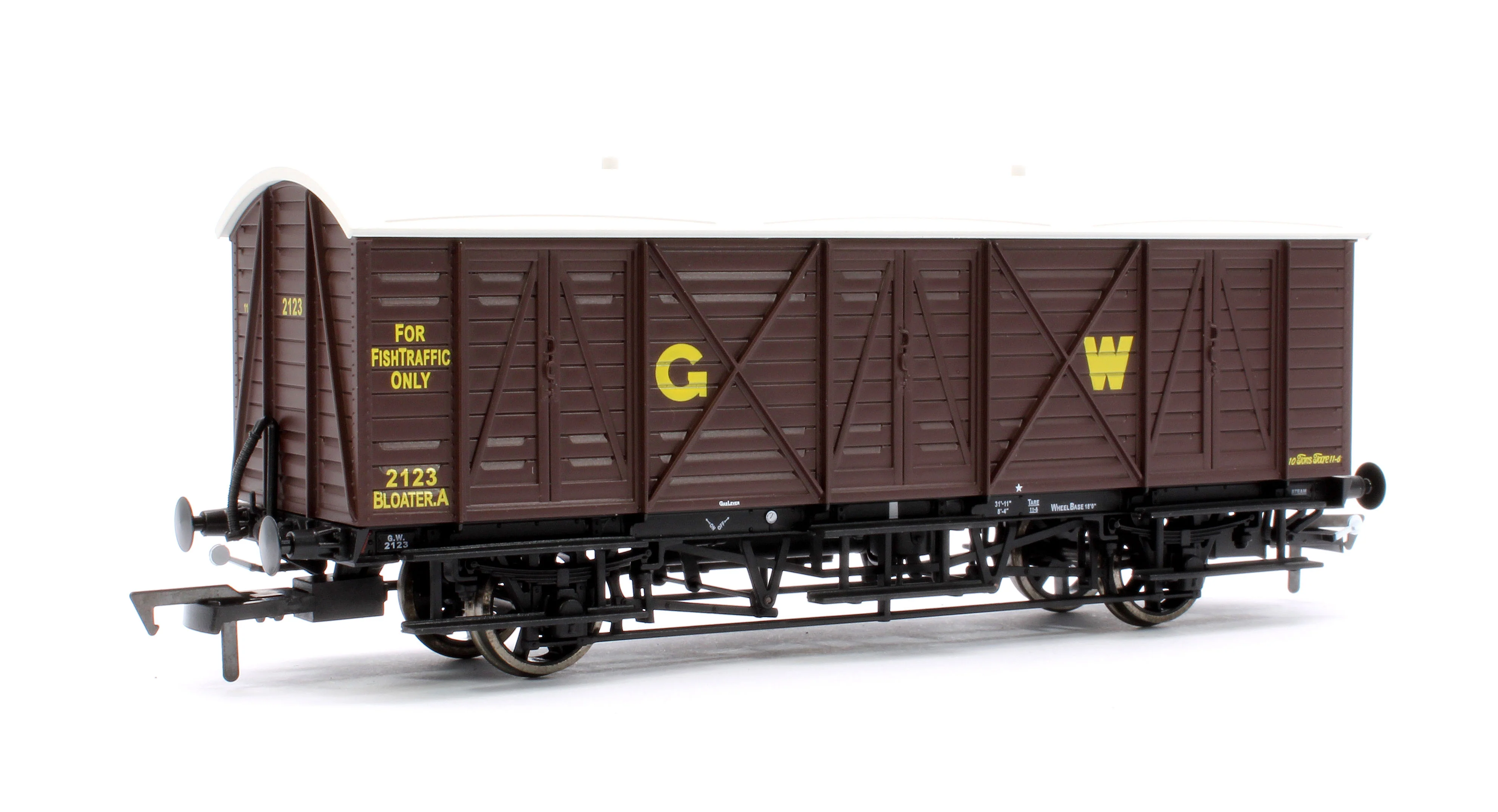 E87058 GWR 10T 'Bloater A' Fish Van GWR Brown (GW) No. 2123 - Image 3