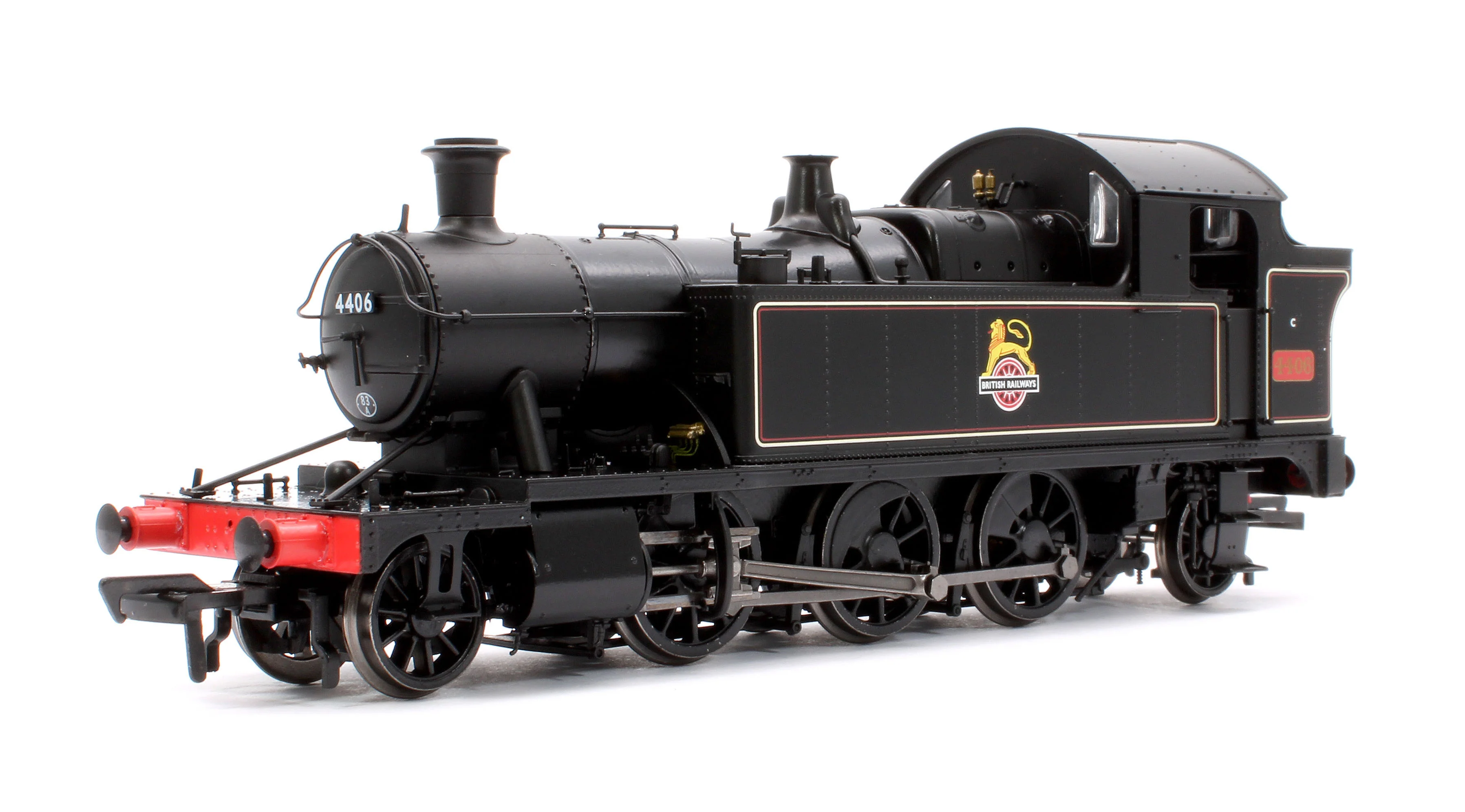 951007 GWR 44XX ‘Small Prairie’ BR Early Crest Lined Black No.4406 2-6-2T Steam Locomotive