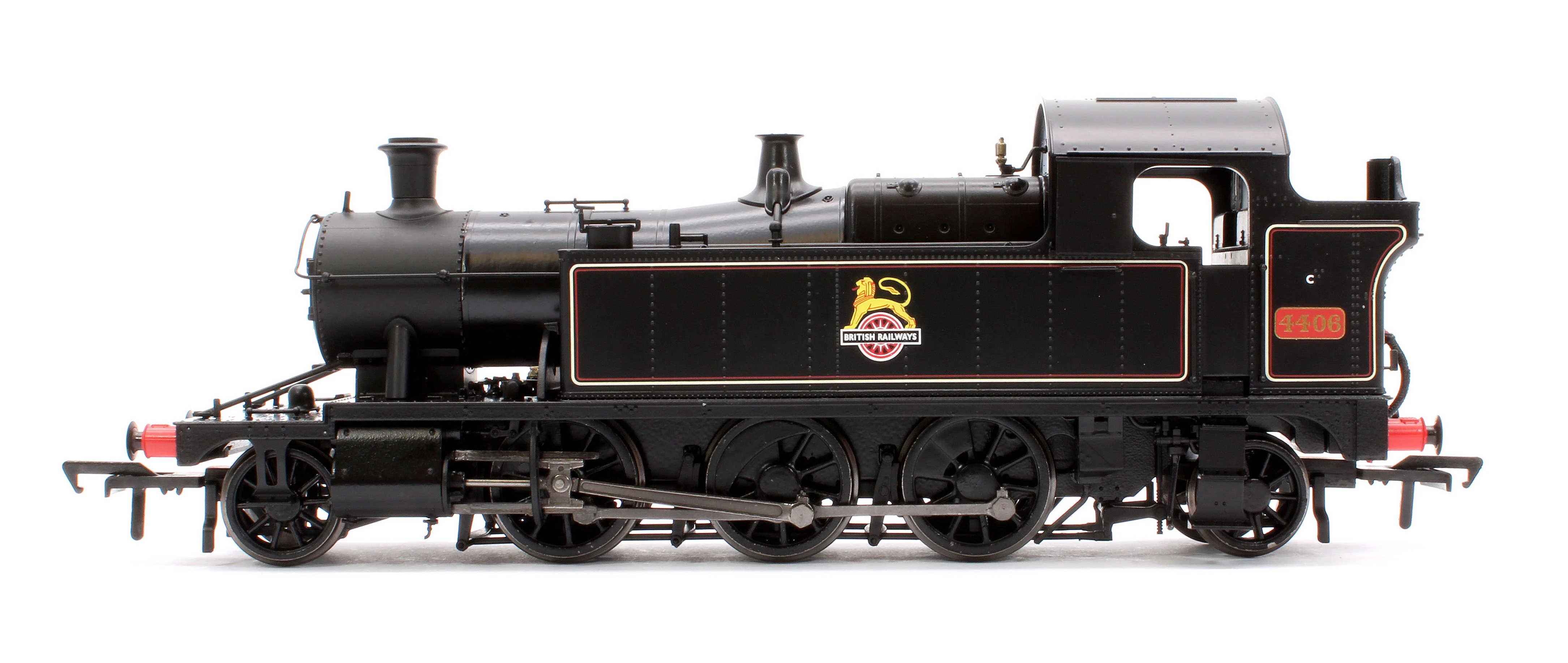 951007 GWR 44XX ‘Small Prairie’ BR Early Crest Lined Black No.4406 2-6-2T Steam Locomotive - Image 5