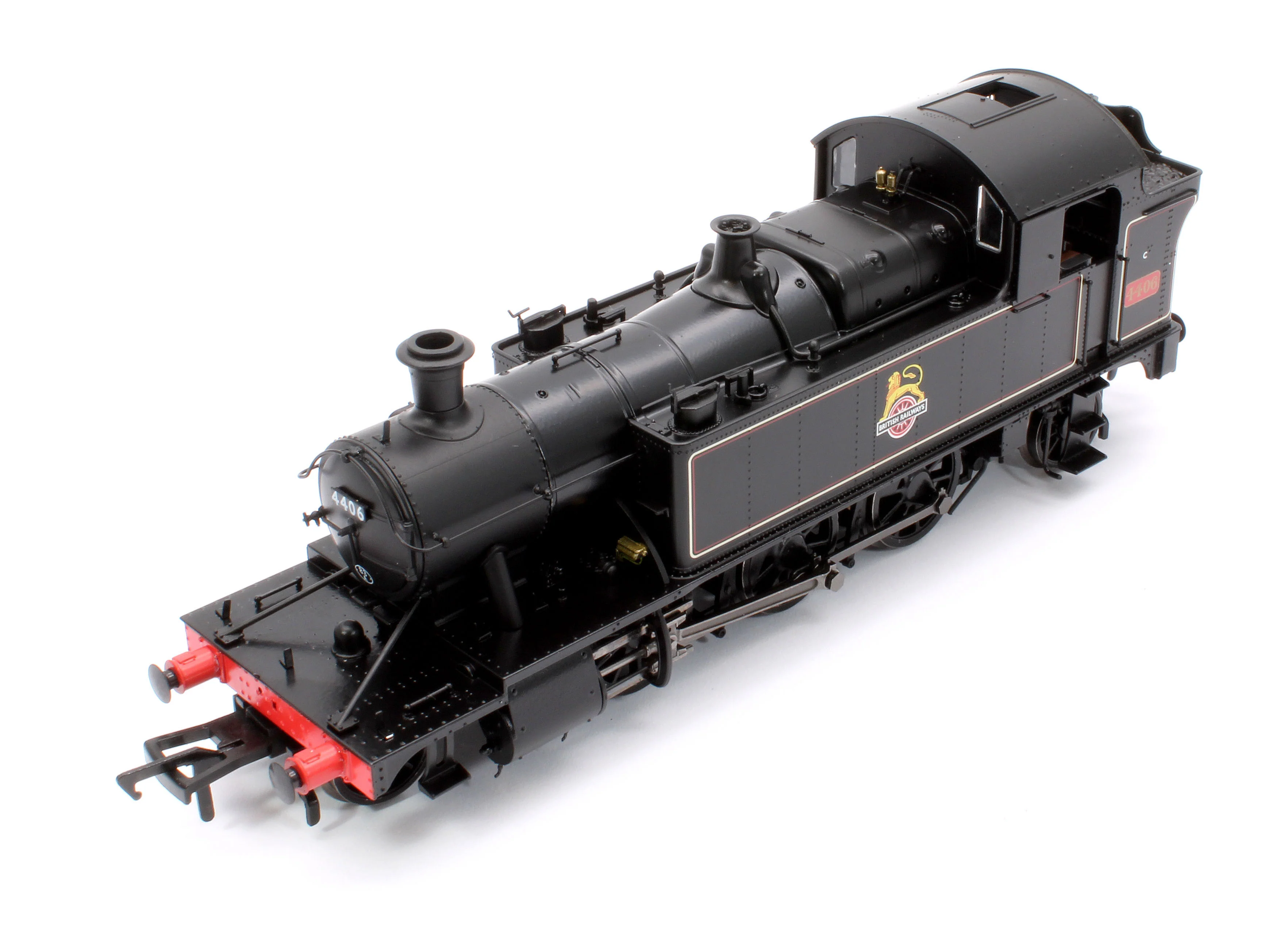 951007 GWR 44XX ‘Small Prairie’ BR Early Crest Lined Black No.4406 2-6-2T Steam Locomotive - Image 9