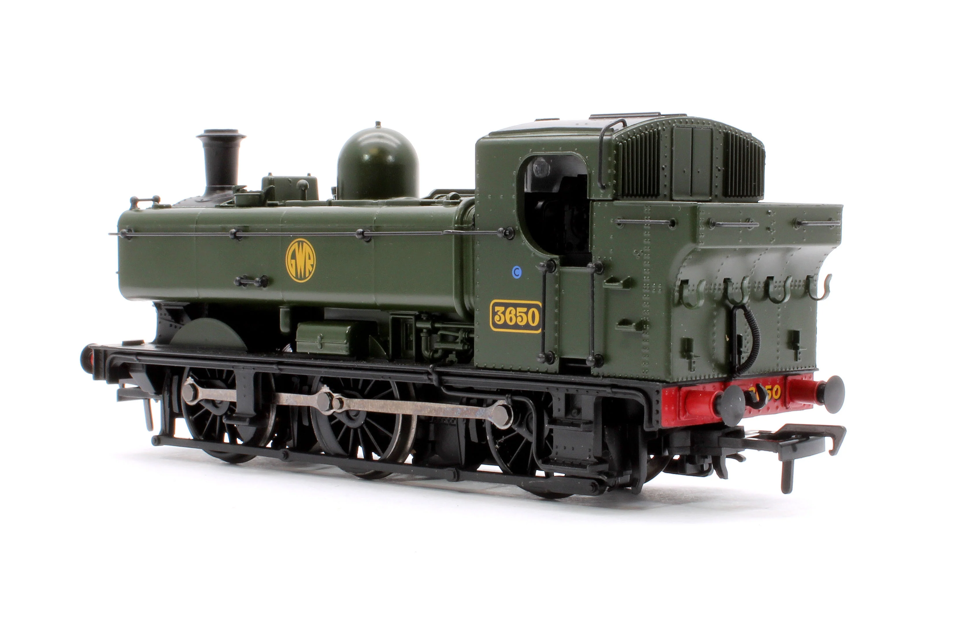 32-198 GWR 8750 Pannier Tank 3650 GWR Green (Shirtbutton) Steam Locomotive - Image 2
