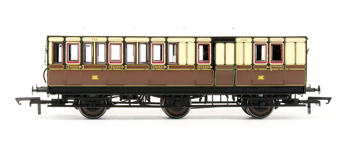 Pre-Owned H4-6BT-101A 6 Wheel Brake 3rd '154' In GWR Chocolate & Cream - Image 3