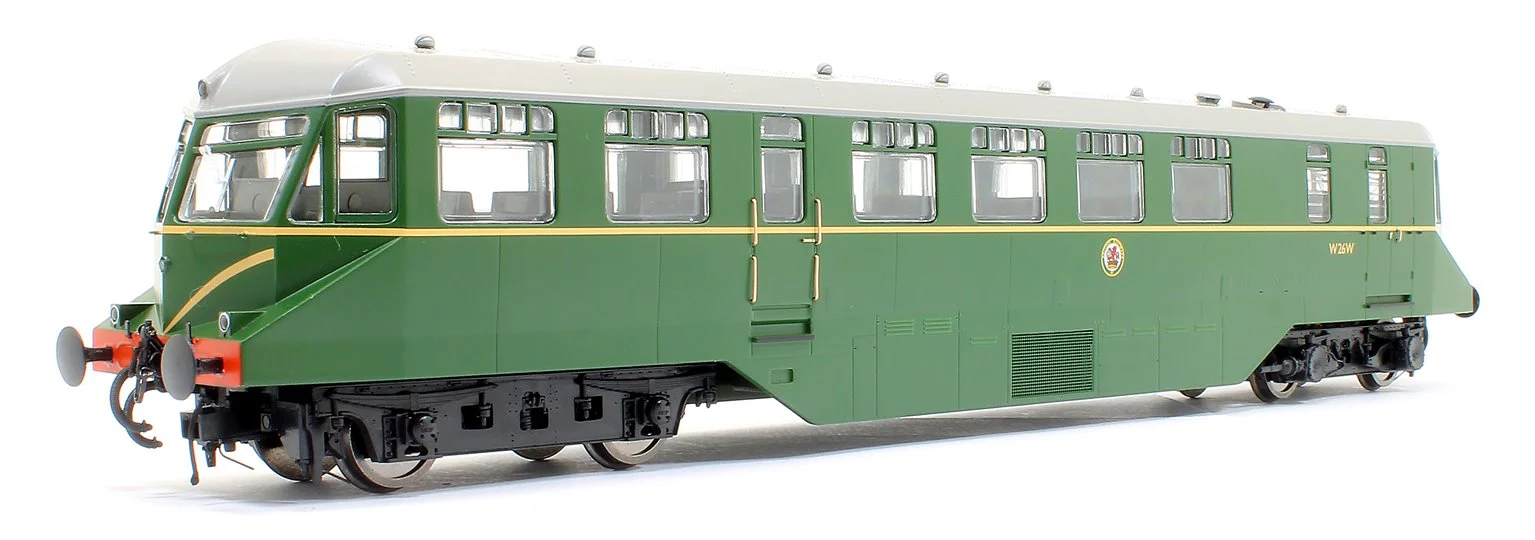 GWR AEC Railcar GWR BR green with speed whiskers (dark grey roof) Diesel Locomotive