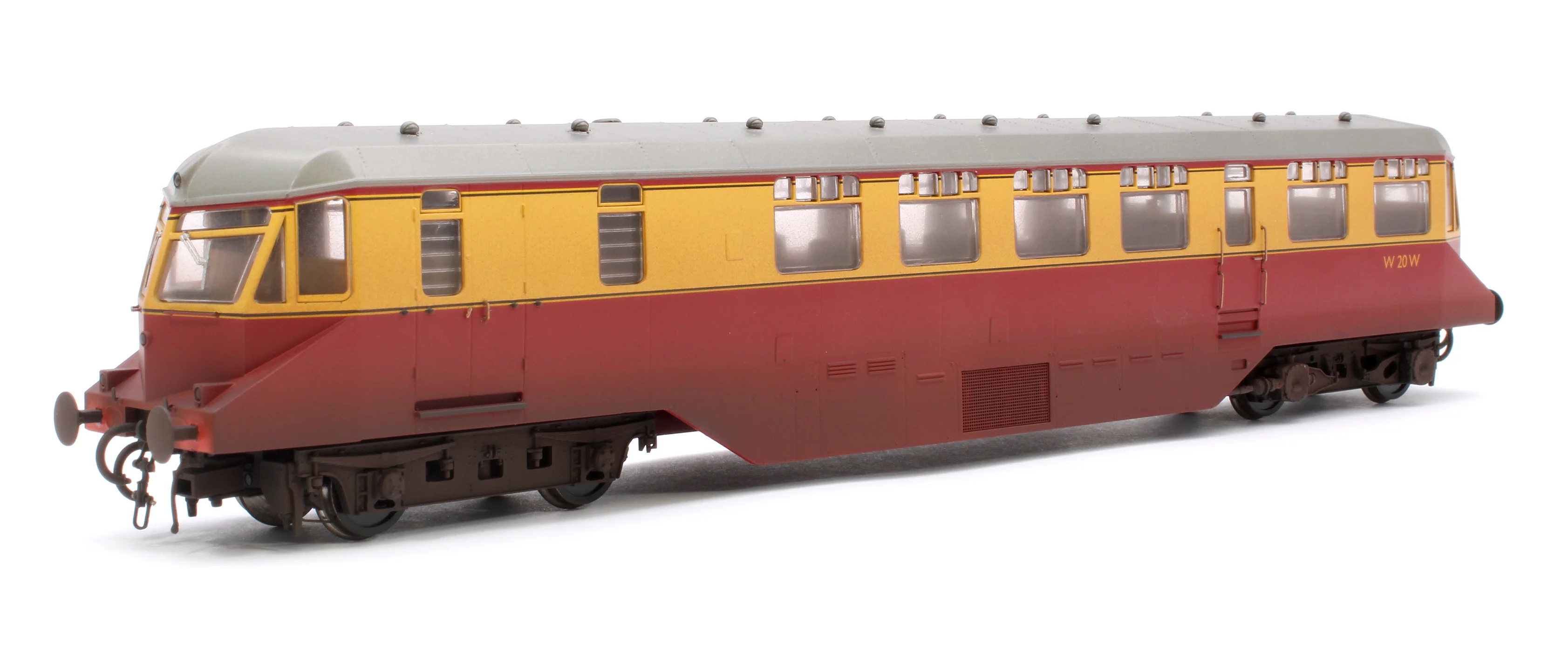 GWR Passenger Railcar BR Crimson/Cream W20W (Grey Roof) Diesel Locomotive - Weathered - Image 3