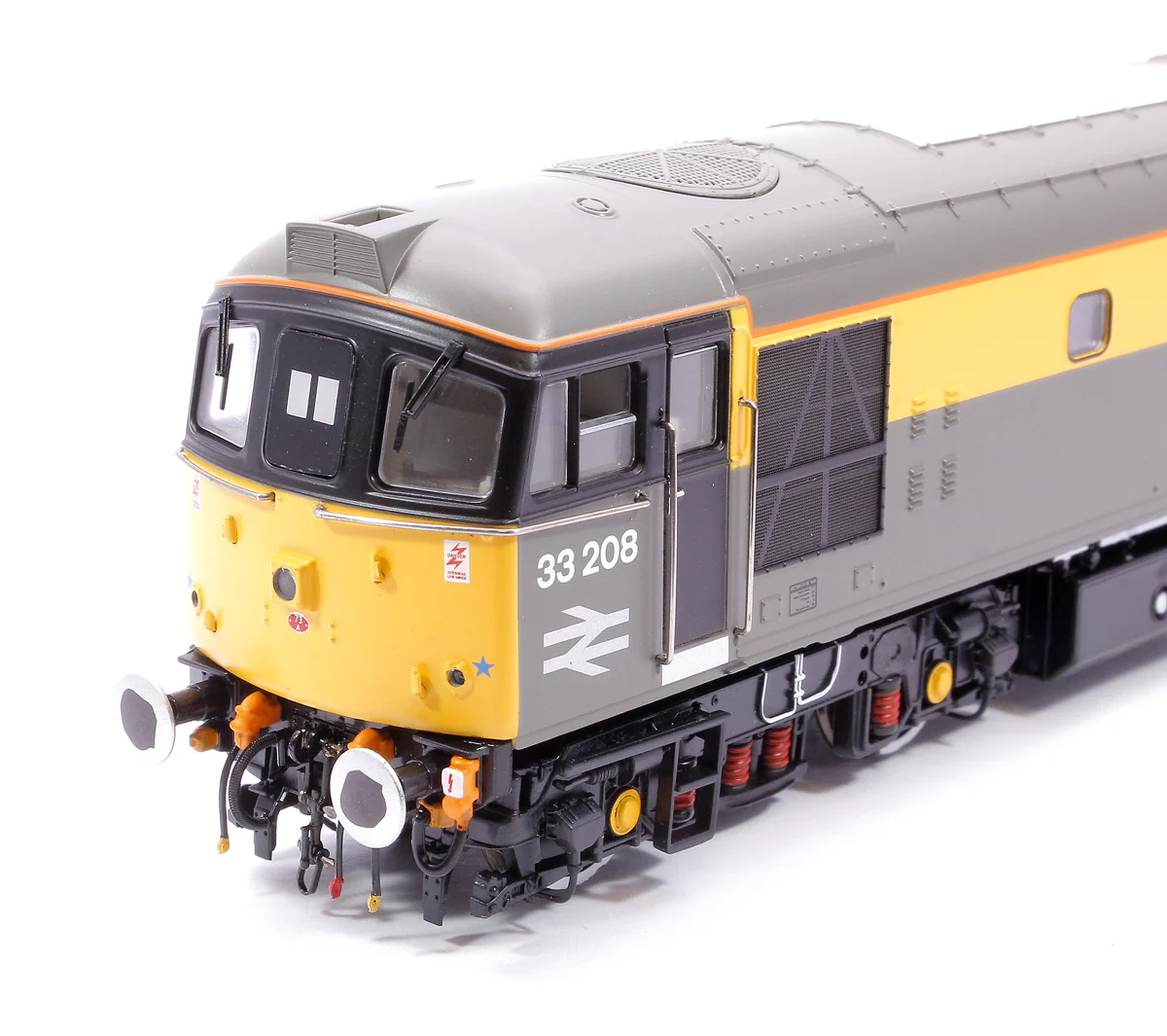 Class 33/2 33208 BR Railtour Grey/Yellow  (headlight) Diesel Locomotive - Image 8