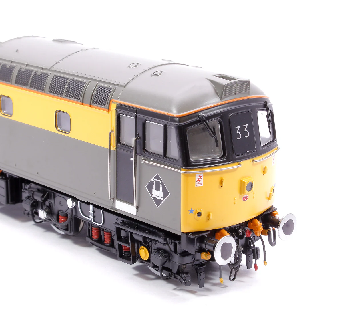 Class 33/2 33208 BR Railtour Grey/Yellow  (headlight) Diesel Locomotive - Image 9