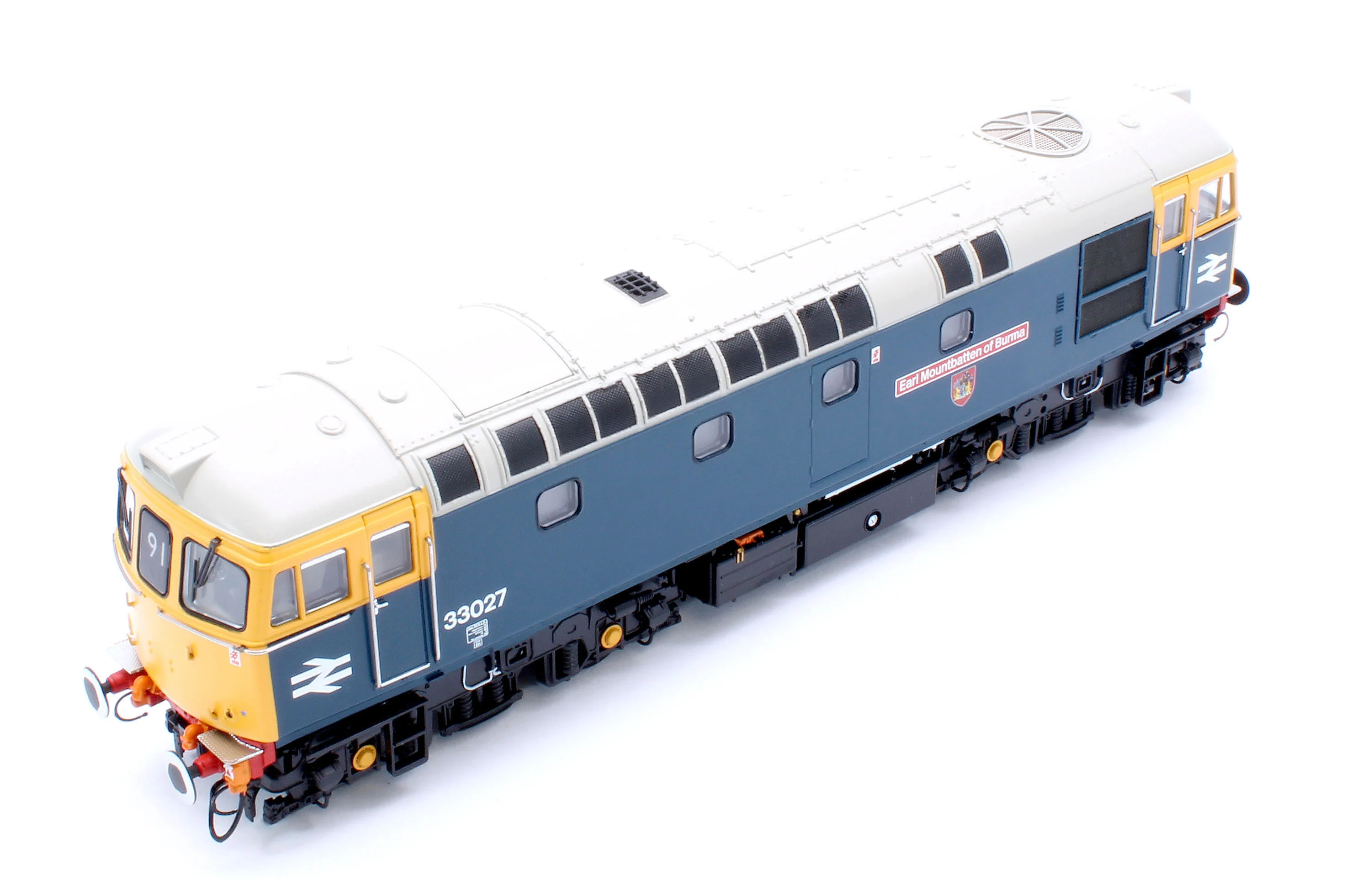 Class 33/0 BR Blue No.33027 'Earl Mountbatten of Burma' (Grey Roof) Diesel Locomotive - DCC Sound - Image 10