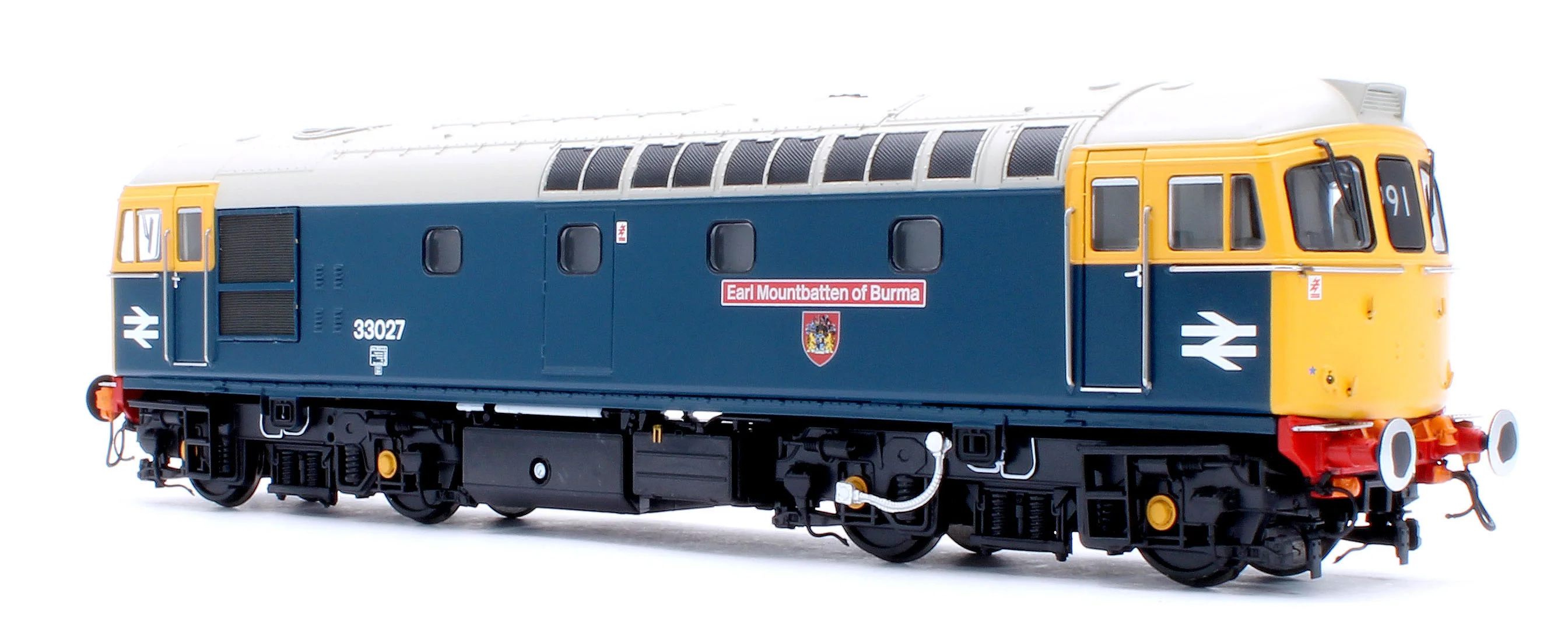 Class 33/0 BR Blue No.33027 'Earl Mountbatten of Burma' (Grey Roof) Diesel Locomotive - DCC Sound - Image 5