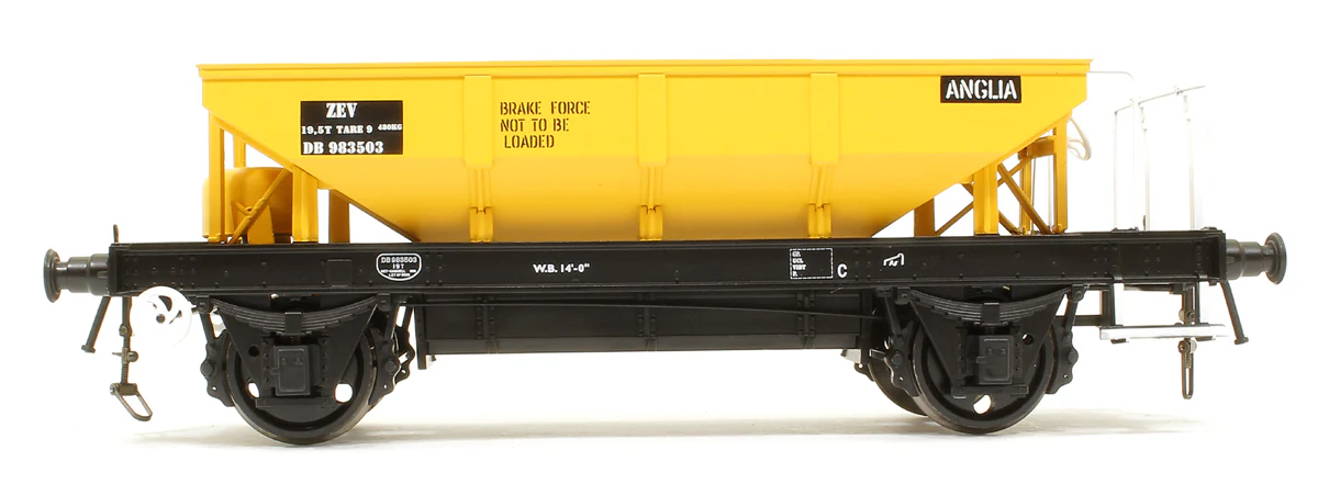 BR ‘Catfish’ Ballast Hopper BR Civil Engineers Yellow ZEV DB983503 - Image 3