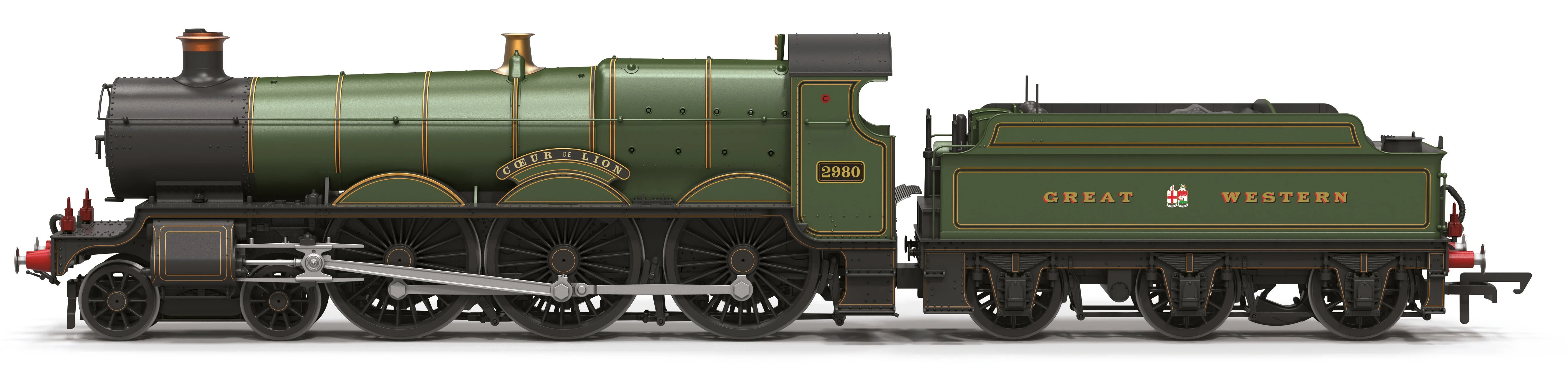 R30497SS Class 29xx 'Saint' 4-6-0 GWR Green 2980 "Coeur de Lion" Steam Locomotive - DCC Sound & Smoke
