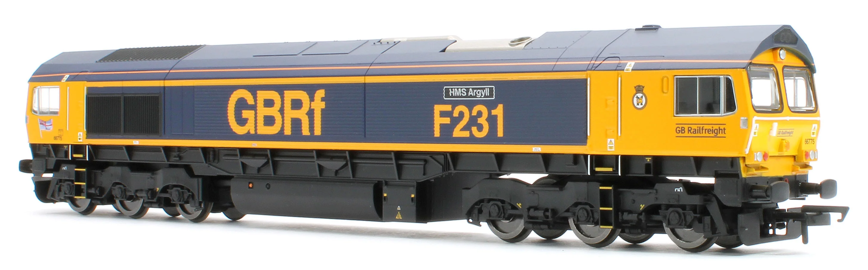 R30534TXS RailRoad GBRf Class 66 HMS Argyll 66775 Diesel Locomotive - DCC Sound - Image 6