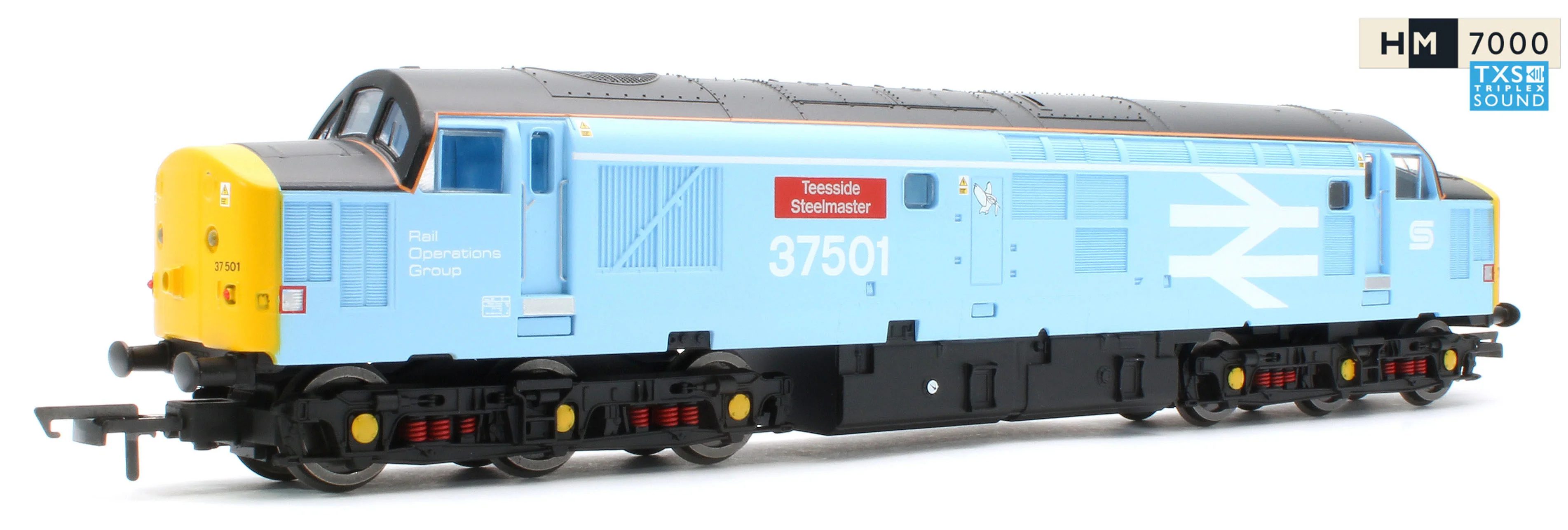 RailRoad Class 37/5 ROG / British Steel 37501 'Teesside Steelmaster' Diesel Locomotive - DCC Sound