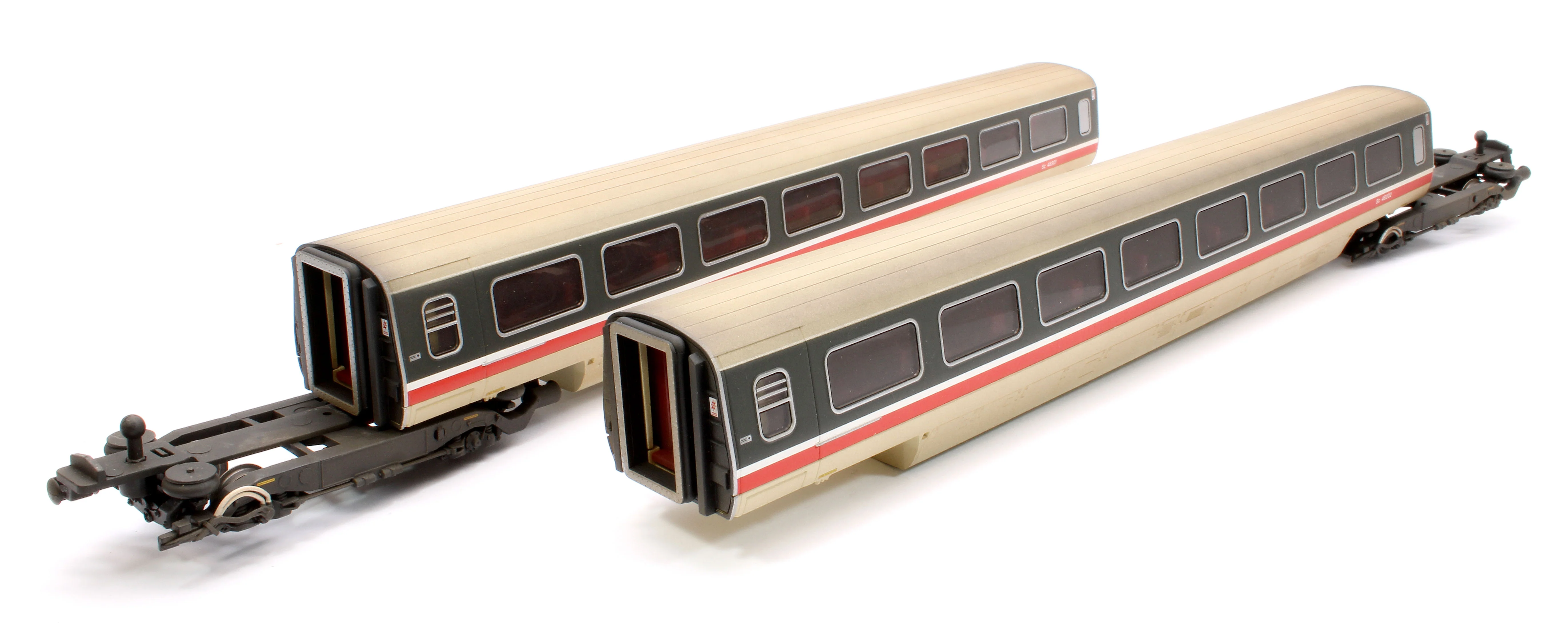 R40209 Pre-Owned Class 370 Advanced Passenger Train BR '48201 & 48202' 2 Car TS Coach Pack - Weathered