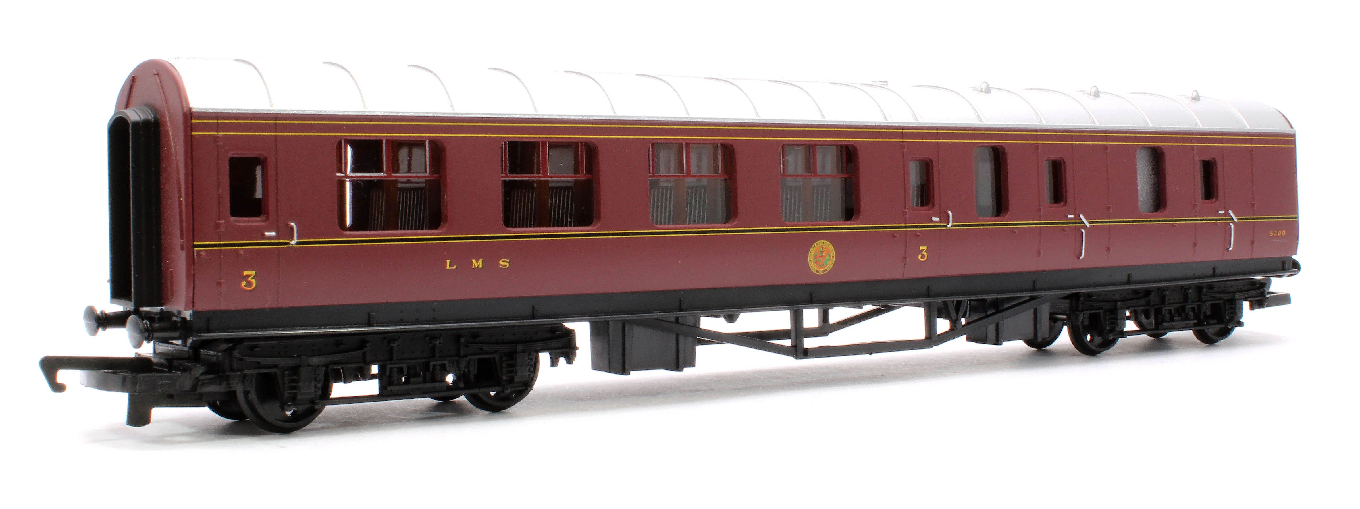 R4389 RailRoad Brake Third Coach LMS 5200