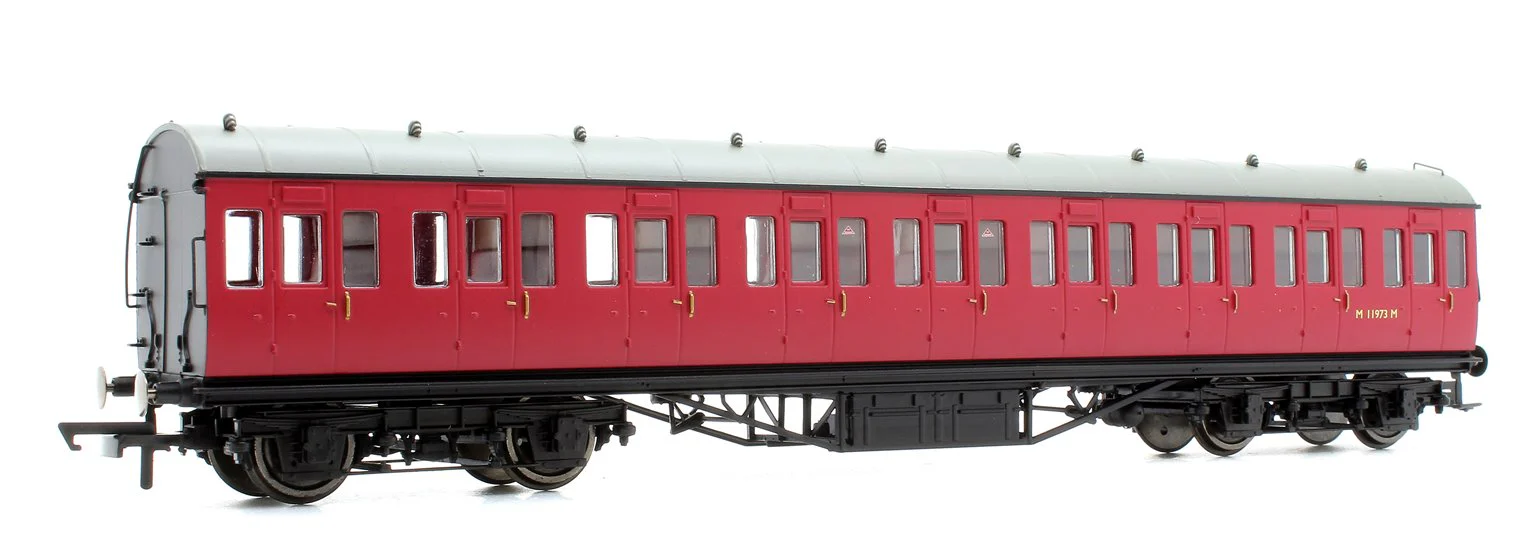 BR Ex-LMS Suburban Non-Corridor Third Class Coach 'M11973', Crimson
