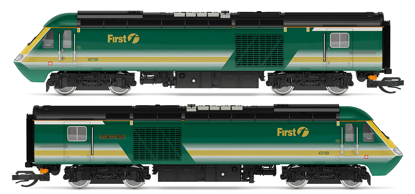 TT3050M First Great Western Class 43 HST 43189 Railway Heritage Trust & 43136 Train Pack