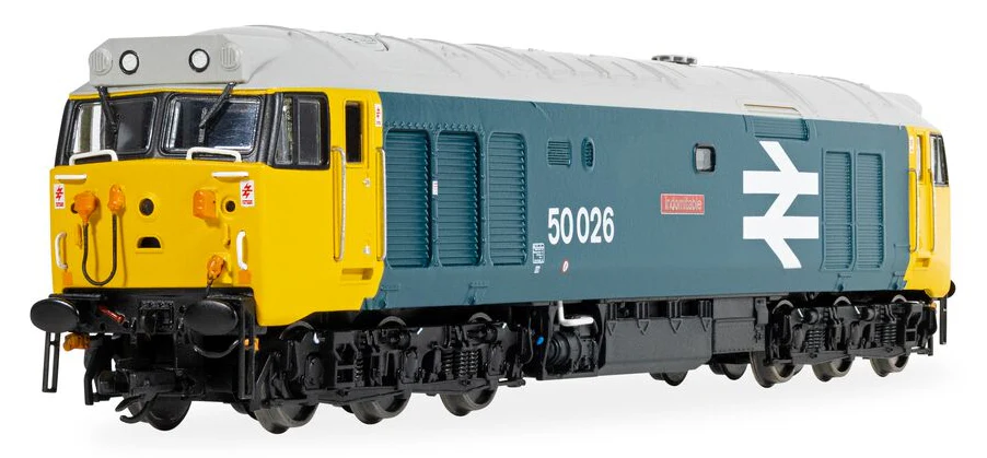 TT3067M Class 50 BR Large Logo Blue '50026' 'Indomitable' Diesel Locomotive - Image 3