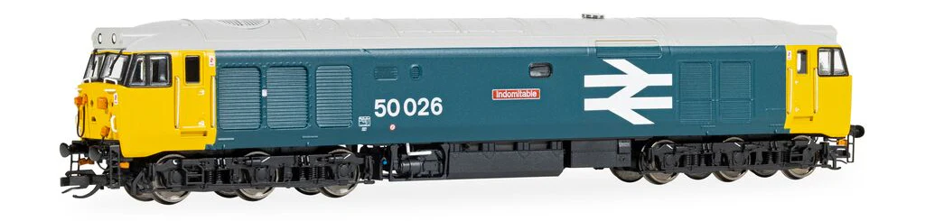 TT3067M Class 50 BR Large Logo Blue '50026' 'Indomitable' Diesel Locomotive - Image 4