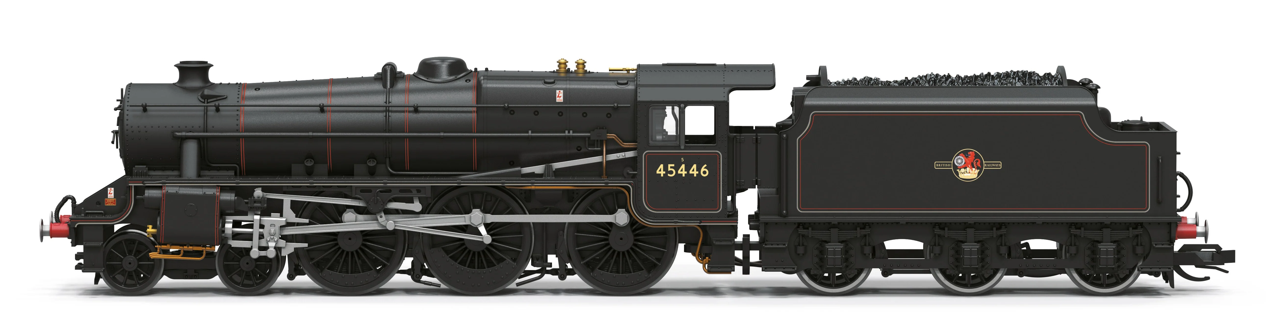 TT3070TXSM Class 5MT 'Black Five' 4-6-0 BR Black Late Crest '45446' Steam Locomotive - DCC Sound