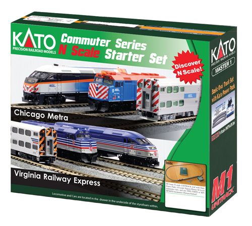 Chicago Metra MP36PH Passenger Train Set
