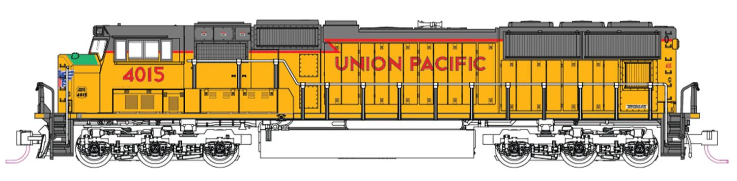 EMD SD70M Flat Radiator Union Pacific Excursion 4015