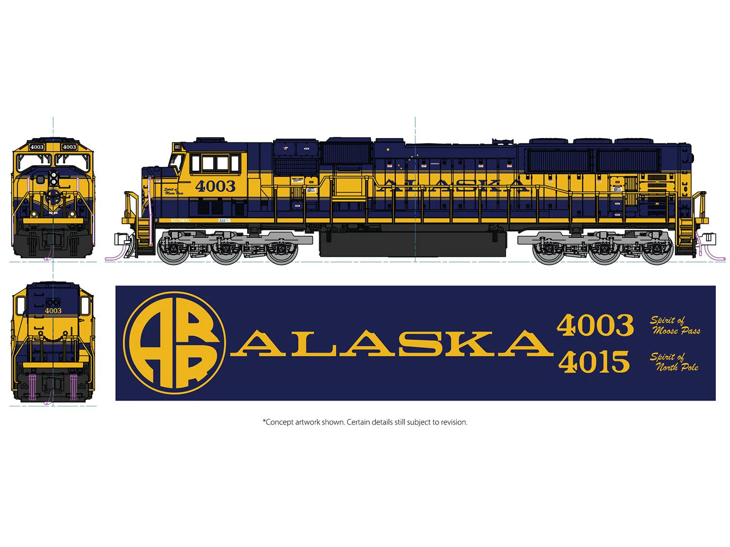 176-6412-S EMD SD70MAC Alaska Railroad 100yrs 4328 - DCC-Sound