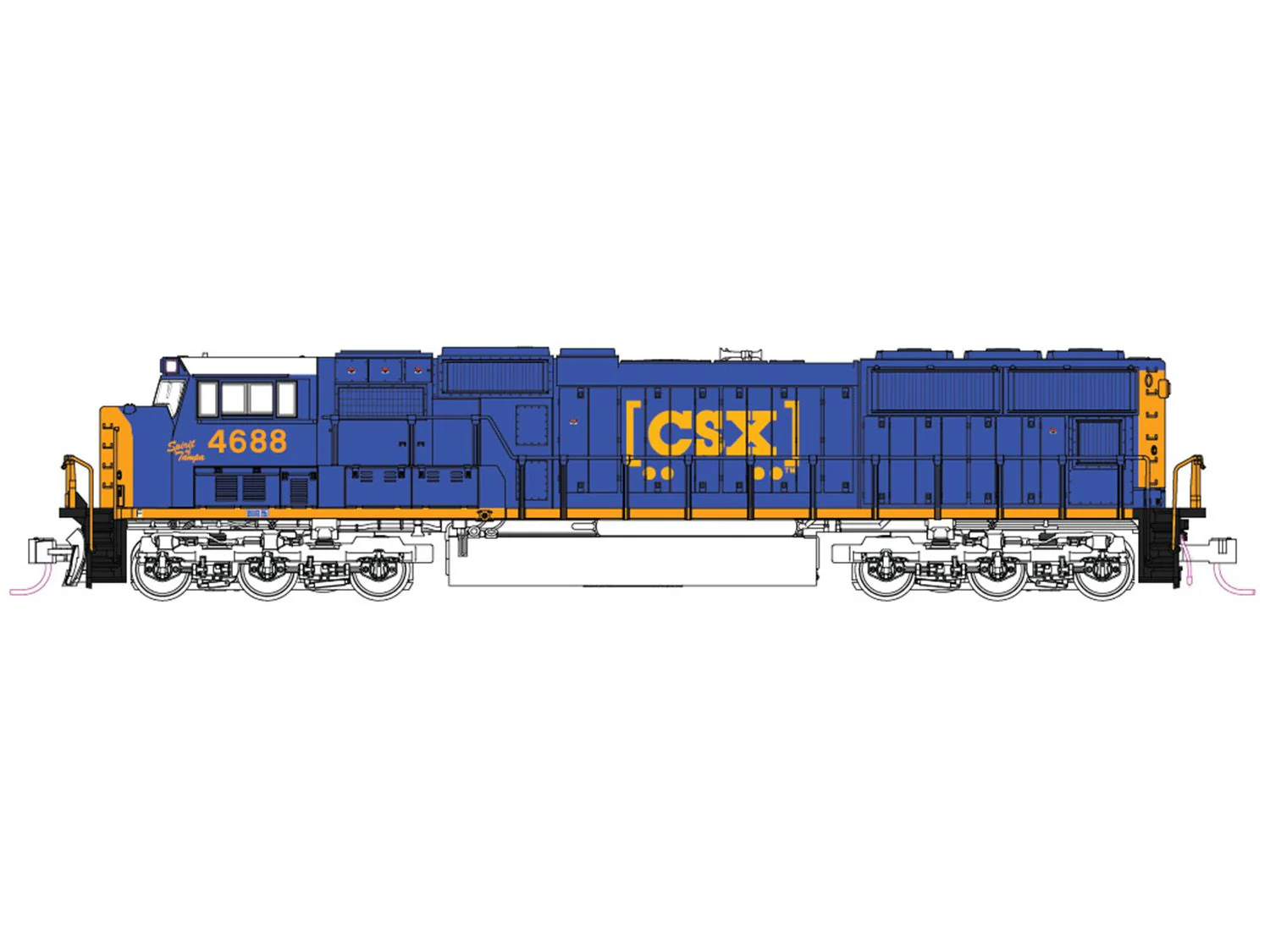 176-7617 EMD SD70M CSX 4688 'Spirit of Tampa'
