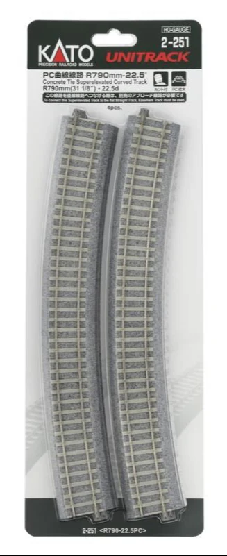 Unitrack (R790-22.5PC) CS Curved Track 22.5 Degree 4pcs - Image 4