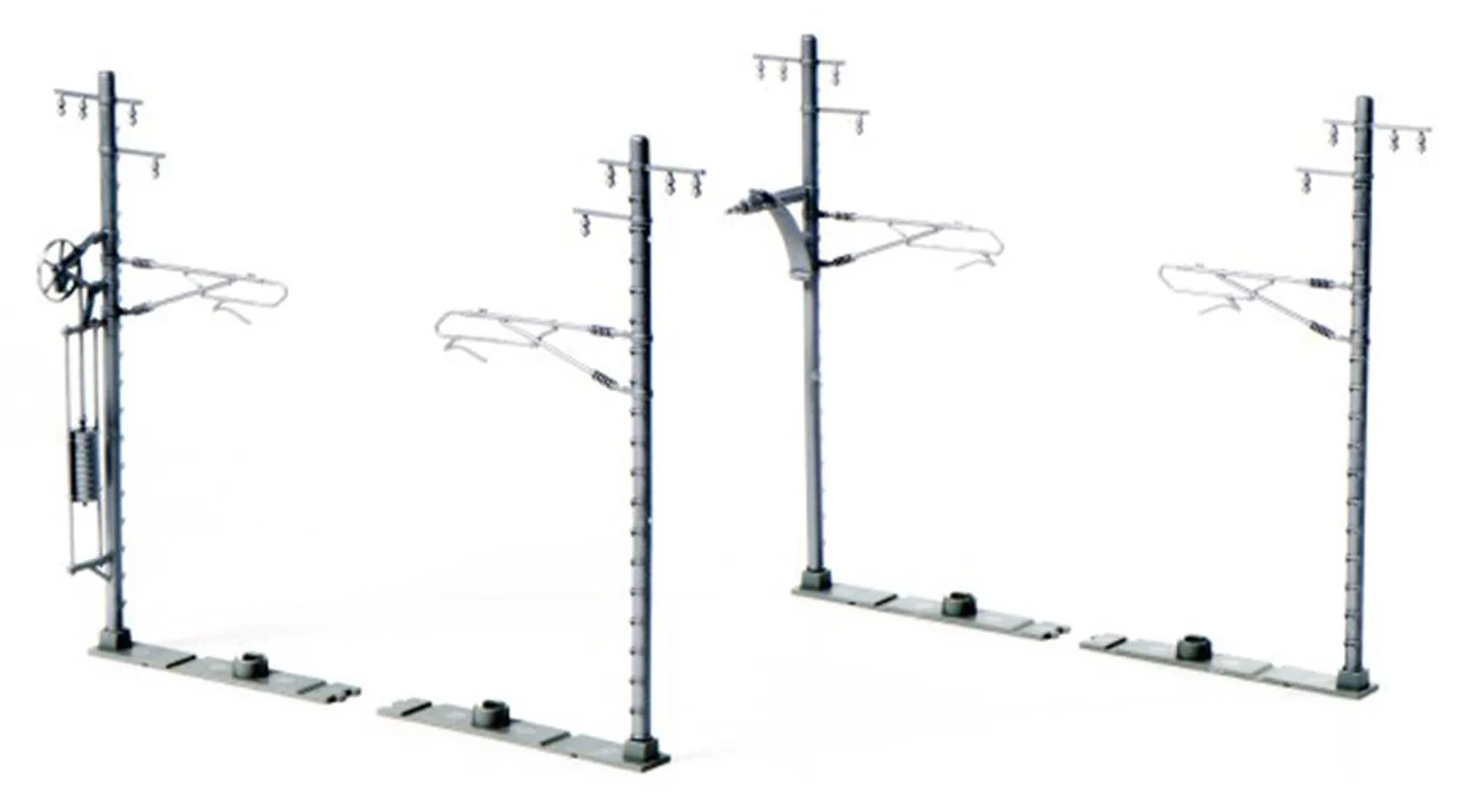 Single Track Catenary Mast Silver (20 Pack)