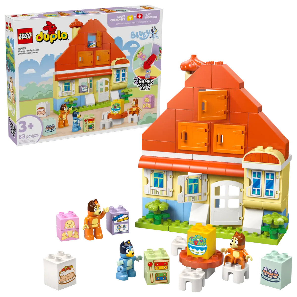 Lego Duplo Bluey's Family House with Memory Game - 10459